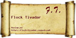 Flock Tivadar névjegykártya